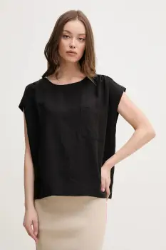 Mos Mosh bluza femei, culoarea negru, neted, 169650 imagine