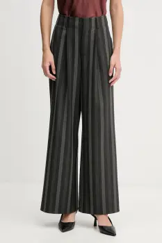 Mos Mosh pantaloni EVINE culoarea gri, lat, high waist, 173851 imagine