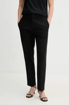 Mos Mosh pantaloni femei, culoarea negru, drept, high waist, 169200 imagine
