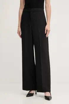 Mos Mosh pantaloni Leya culoarea negru, lat, high waist, 166670 imagine