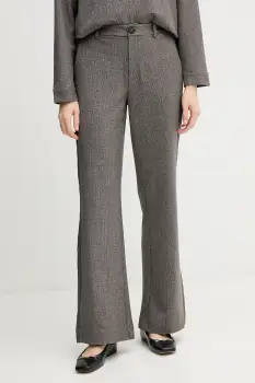 Mos Mosh pantaloni RHYS culoarea maro, lat, high waist, 174100 imagine