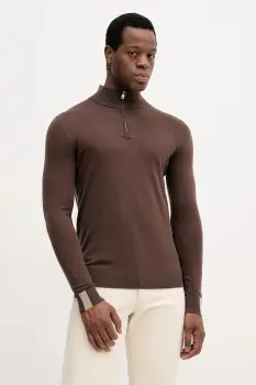 Mos Mosh pulover de lana ADAM culoarea negru, light, cu turtleneck, 503342 imagine