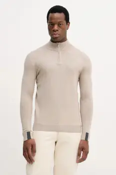 Mos Mosh pulover de lana ADAM culoarea negru, light, cu turtleneck, 503342 imagine