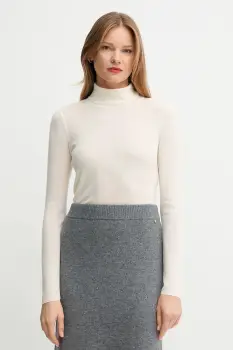 Mos Mosh pulover de lana culoarea negru, light, cu guler, 165910 imagine