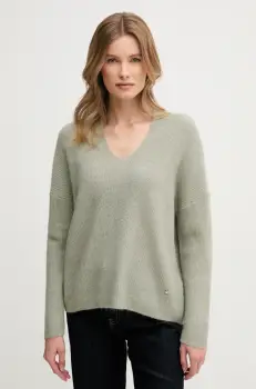 Mos Mosh pulover de lana femei, culoarea verde imagine