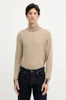 Mos Mosh pulover din amestec de lana ADAM culoarea bej, light, cu guler, 503343 imagine