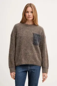 Mos Mosh pulover din amestec de lana ALILA culoarea maro, 173800 imagine