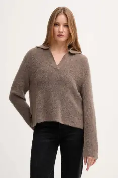 Mos Mosh pulover din amestec de lana THORA culoarea maro, 173070 imagine