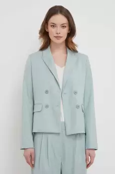 Mos Mosh sacou culoarea verde, cu doua randuri de nasturi, neted imagine