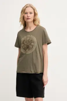 Mos Mosh tricou din bumbac culoarea verde, 168100 imagine