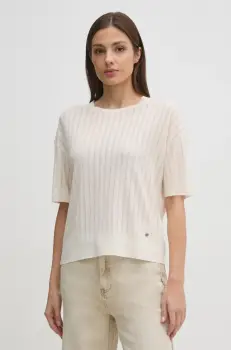 Mos Mosh tricou femei, culoarea bej, 168390 imagine