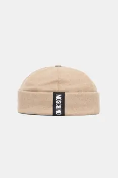 Moschino caciula de lana culoarea bej, M5864 60802 imagine