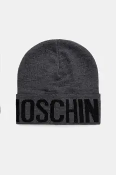 Moschino caciula de lana culoarea gri, M3349 65457 imagine