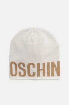 Moschino caciula de lana culoarea negru, de lana, din tesatura neteda imagine