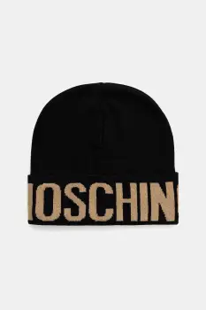 Moschino caciula de lana culoarea negru, M3349 65457 imagine