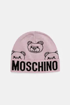 Moschino caciula de lana culoarea roz, M3321 65443 imagine