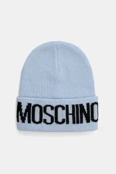 Moschino caciula din amestec de lana culoarea maro, din tricot gros, M5672 60102 imagine
