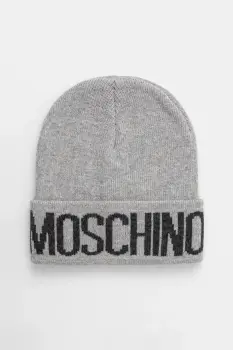 Moschino caciula din amestec de lana culoarea maro, din tricot gros, M5672 60102 imagine