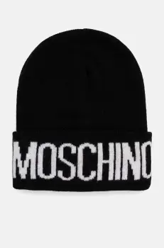 Moschino caciula din amestec de lana culoarea negru, din tricot gros, M5672 60102 imagine