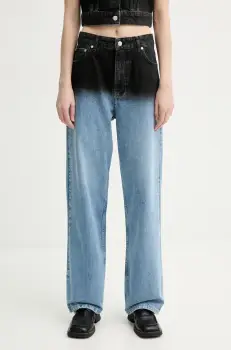 Moschino Jeans blugi din bumbac medium waist, 0309 3719 imagine