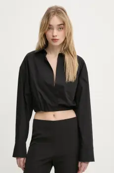 Moschino Jeans bluza femei, culoarea negru, neted, 0208 3227 imagine