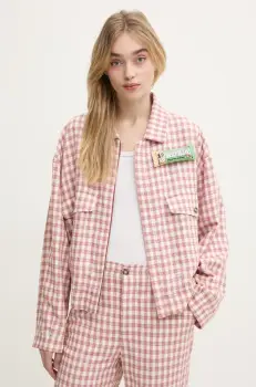 Moschino Jeans geaca din amestec de lana culoarea bej, de tranzitie, 0603 3226 imagine