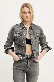 Moschino Jeans geaca din denim culoarea gri, de tranzitie, 0512 3219 imagine