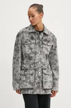 Moschino Jeans geaca femei, culoarea gri, de tranzitie, A0511 8722 imagine