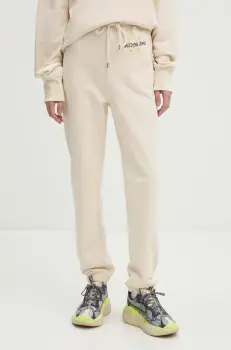 Moschino Jeans pantaloni de trening din bumbac culoarea bej, J0319 8732 imagine