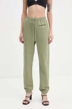 Moschino Jeans pantaloni de trening din bumbac culoarea verde, J0319 8732 imagine