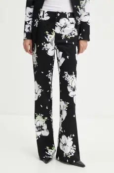 Moschino Jeans pantaloni femei, evazati, high waist, A0316 8736 imagine