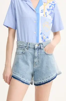 Moschino Jeans pantaloni scurti jeans femei, uni, high waist, 0316 3719 imagine