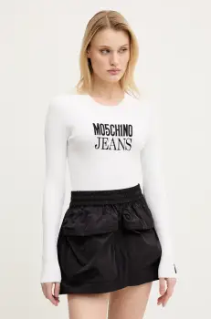 Moschino Jeans pulover femei, culoarea alb, light, 0937 3203 imagine