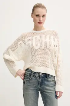 Moschino Jeans pulover femei, culoarea bej, light, 0903 3701 imagine