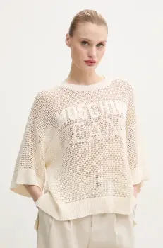 Moschino Jeans pulover femei, culoarea bej, light, 0904 3701 imagine