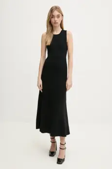 Moschino Jeans rochie culoarea negru, maxi, evazati, 0494 3203 imagine