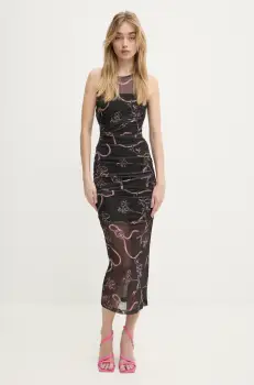 Moschino Jeans rochie culoarea negru, maxi, mulata, 0469 3240 imagine