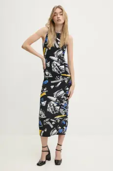 Moschino Jeans rochie culoarea negru, maxi, mulata, 0471 3242 imagine