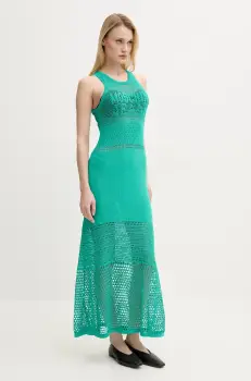 Moschino Jeans rochie culoarea verde, maxi, drept, 0481 3701 imagine