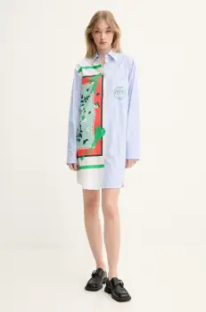 Moschino Jeans rochie din bumbac mini, oversize, 0446 3725 imagine