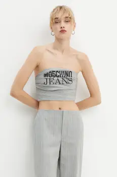Moschino Jeans tricou din amestec de lana culoarea gri, A0812 8725 imagine