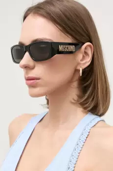 Moschino ochelari de soare femei, culoarea negru imagine