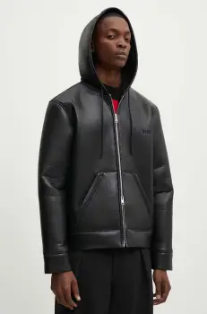 MSGM geaca barbati, culoarea negru, de tranzitie, 3740MH18X.247603 imagine