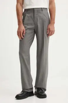 MSGM pantaloni de lana culoarea gri, cu fason chinos, 3740MP13X.247506 imagine