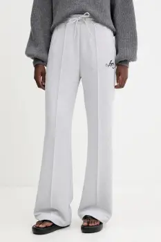 MSGM pantaloni de trening din bumbac culoarea gri, uni, 3941MDP71.257793 imagine