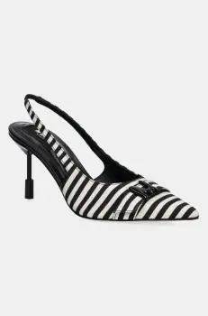 MSGM pantofi cu toc culoarea negru, 3841MDS834 imagine