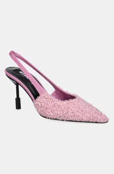 MSGM pantofi cu toc culoarea roz, 3841MDS180 imagine
