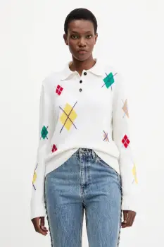 MSGM pulover de lana culoarea bej, light, 3941MDM194.257781 imagine