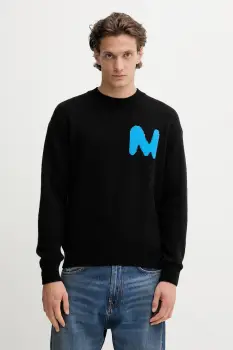 MSGM pulover de lana culoarea negru, 3940MM204.257596 imagine