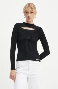 MSGM pulover femei, culoarea negru, light, 3741MDM227.247783 imagine